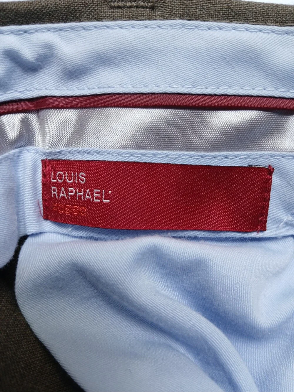 Mens Louis Raphael Rosso 36x32 Dress Pants, Gray Classic Fit, Flat Front